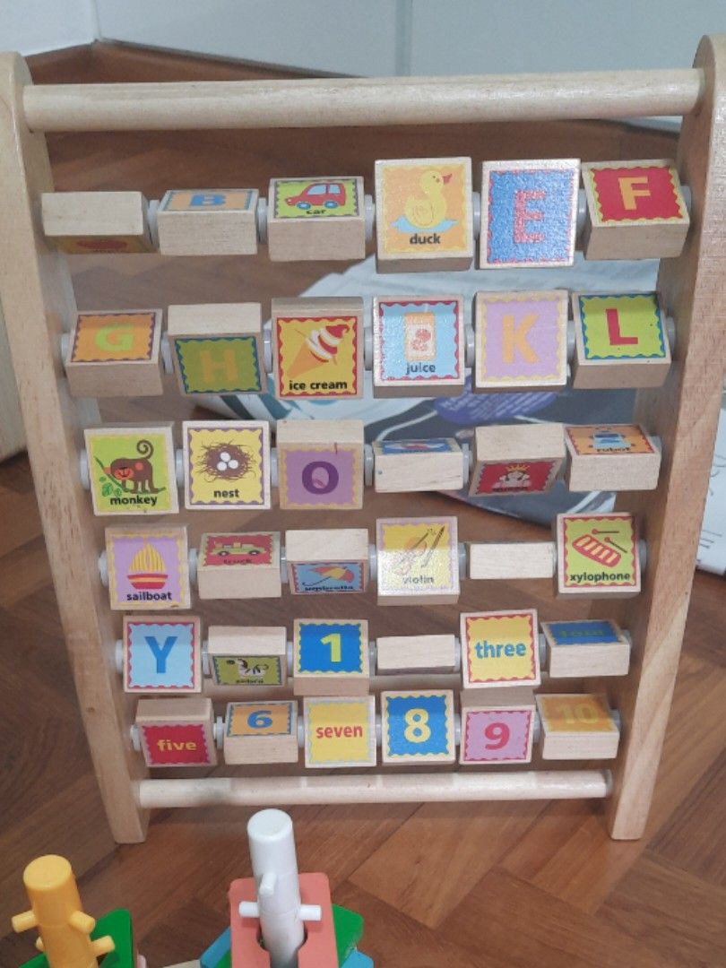 Hape Alphabet abacus, Hobbies & Toys, Toys & Games on Carousell