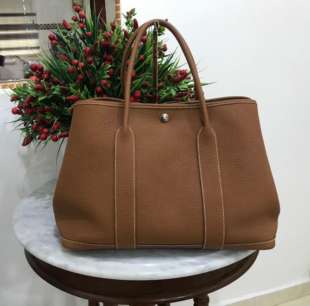Hermes Garden Party 36 Etoupe, Luxury, Bags & Wallets on Carousell