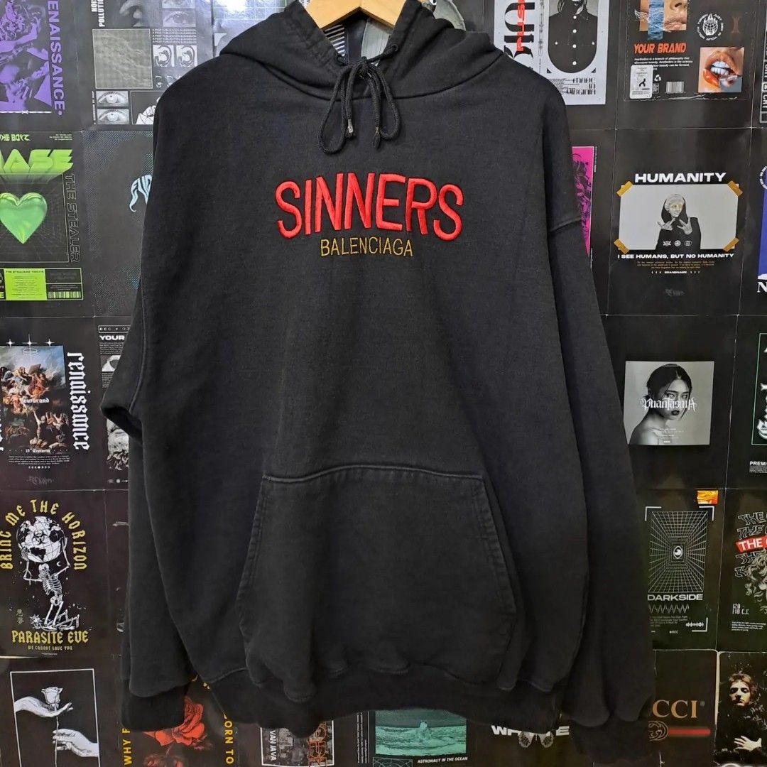Balenciaga sinners deals hoodie fake