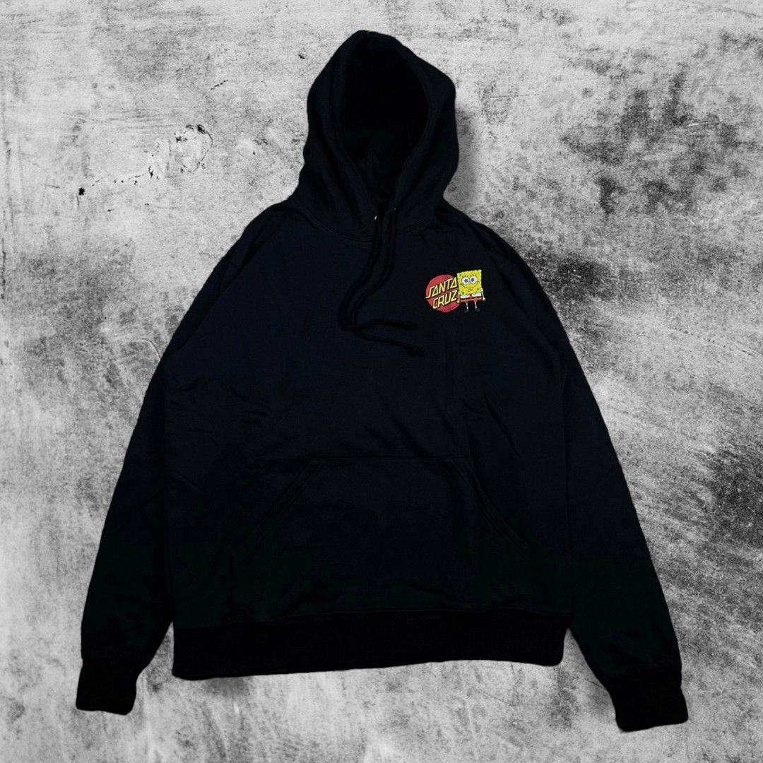 Hoodie Santa Cruz X Spongebob Squarepants Hitam Fesyen Pria Pakaian Baju Luaran di Carousell