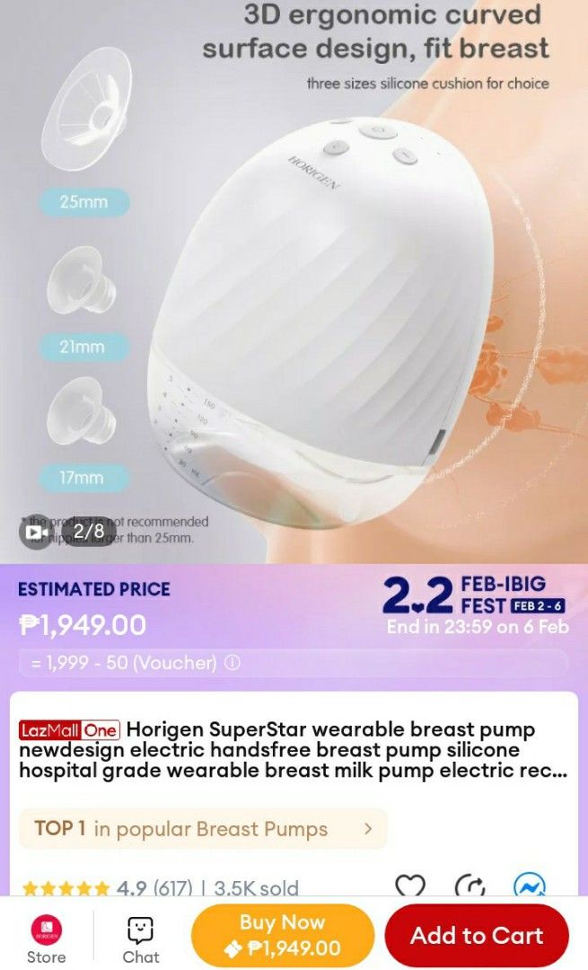 Horigen Wearable Breast Pump, Babies & Kids, Nursing & Feeding