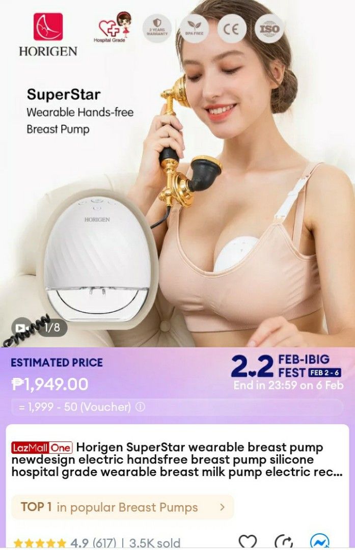 Horigen Wearable Breast Pump, Babies & Kids, Nursing & Feeding