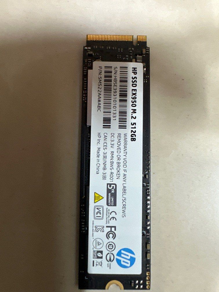 HP EX950 512 GB M.2 NVMe SSD