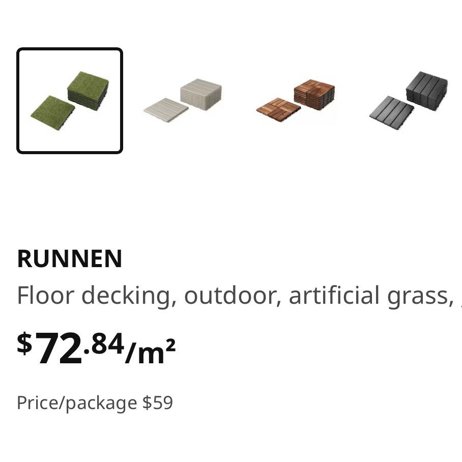 IKEA Artificial Grass, Furniture & Home Living, Outdoor Furniture on