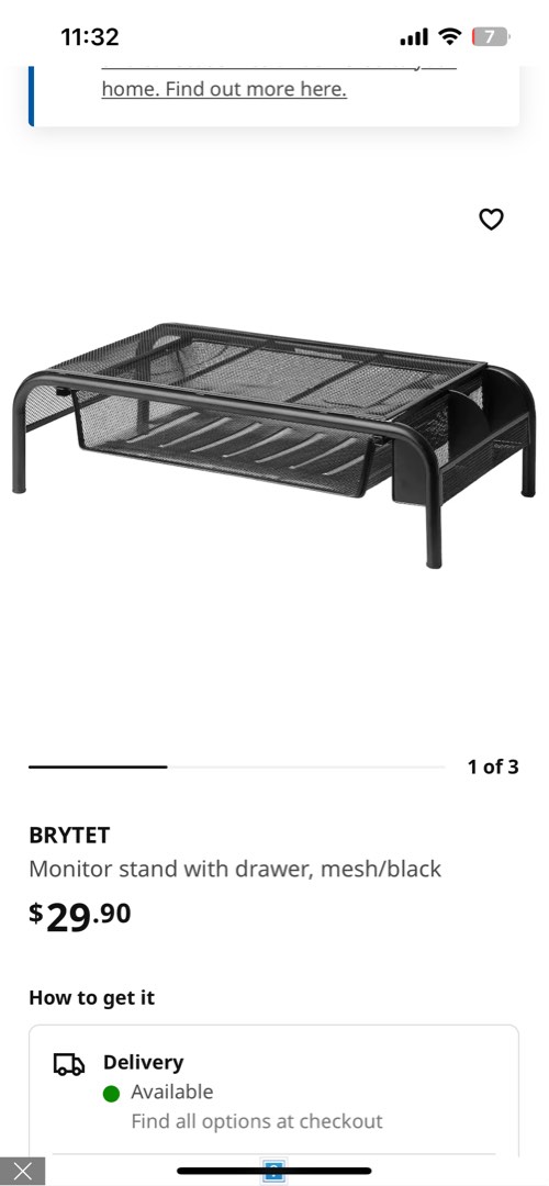 Ikea desktop monitor stand, Furniture & Home Living, Home Improvement