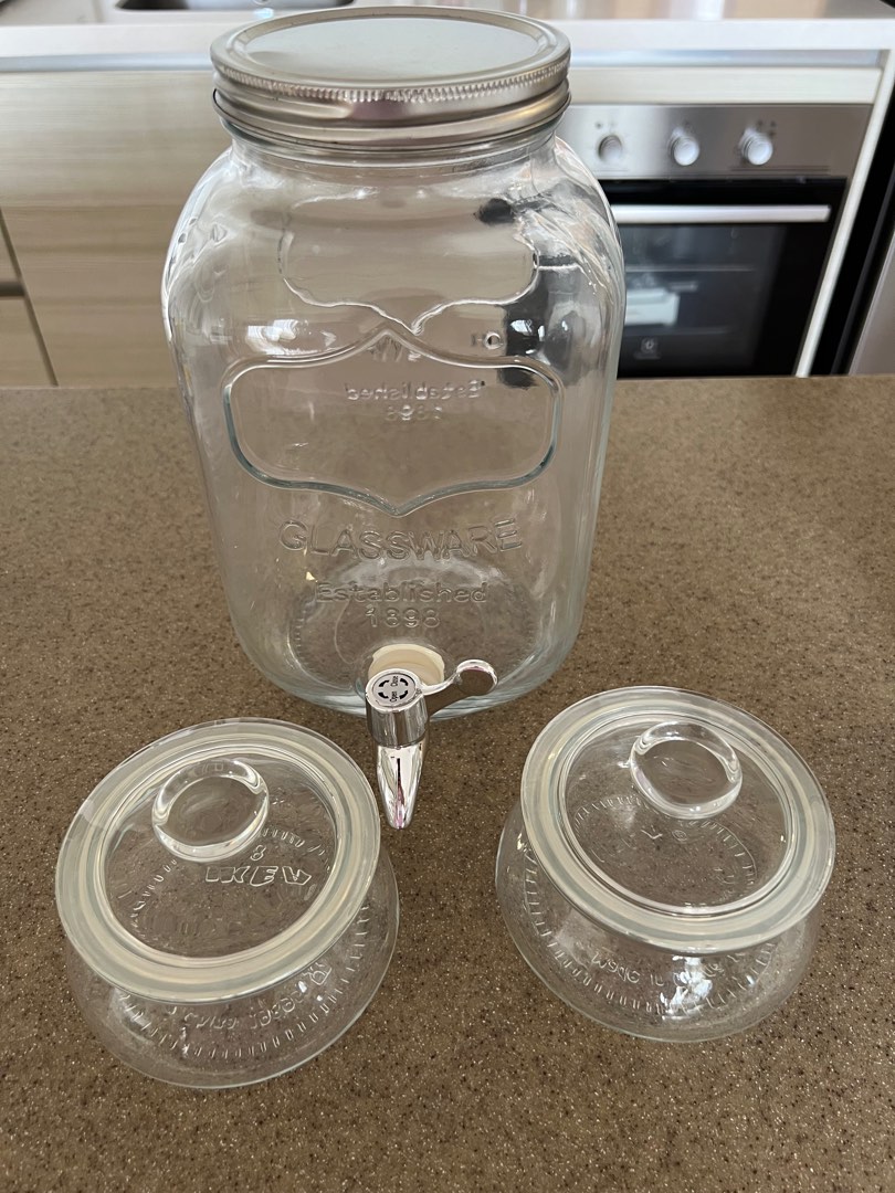 Ikea Glassware jar and water dispenser, Furniture & Home Living