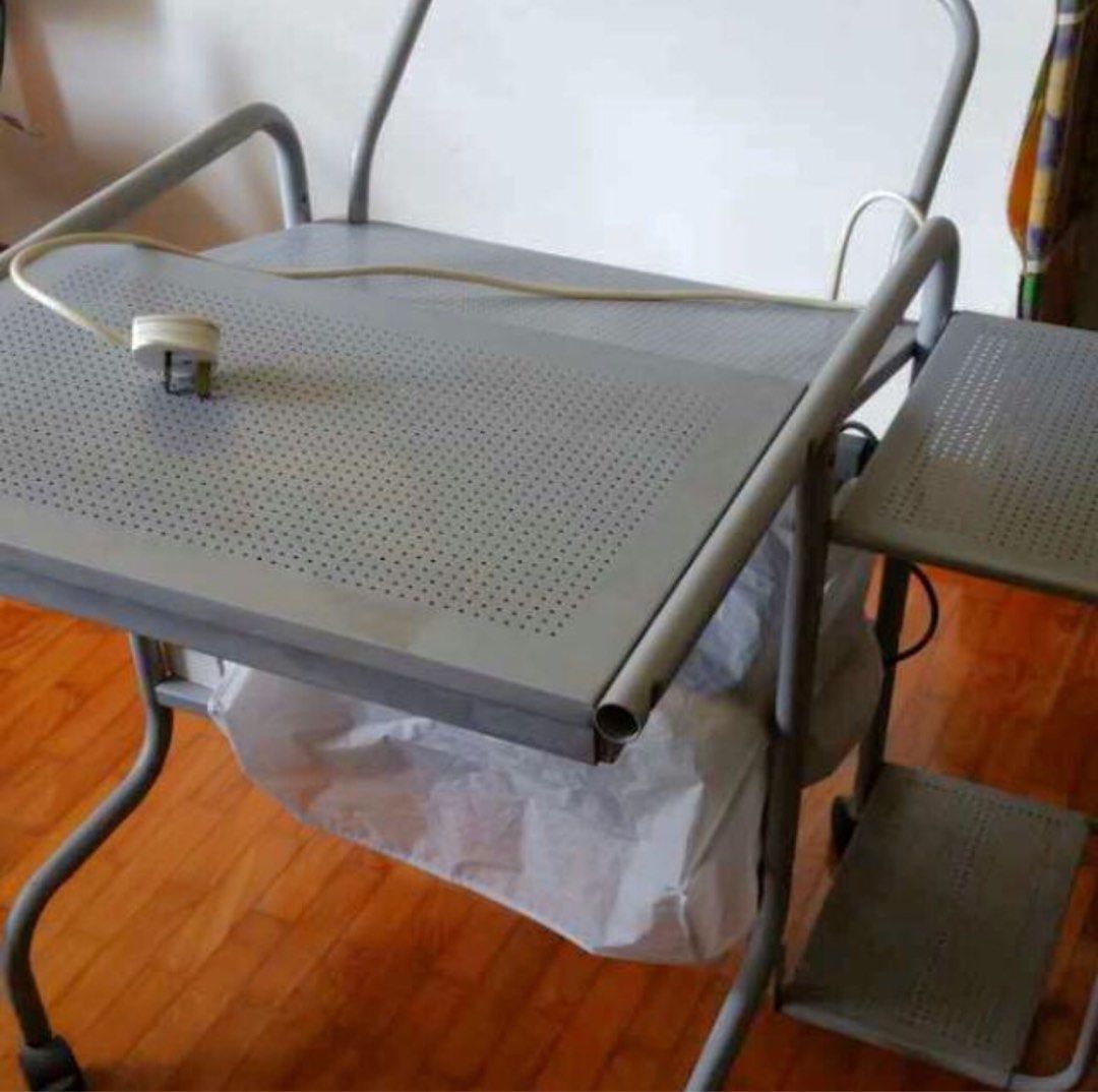 Fire sale brand new IKEA Krister metal computer table with rollers
