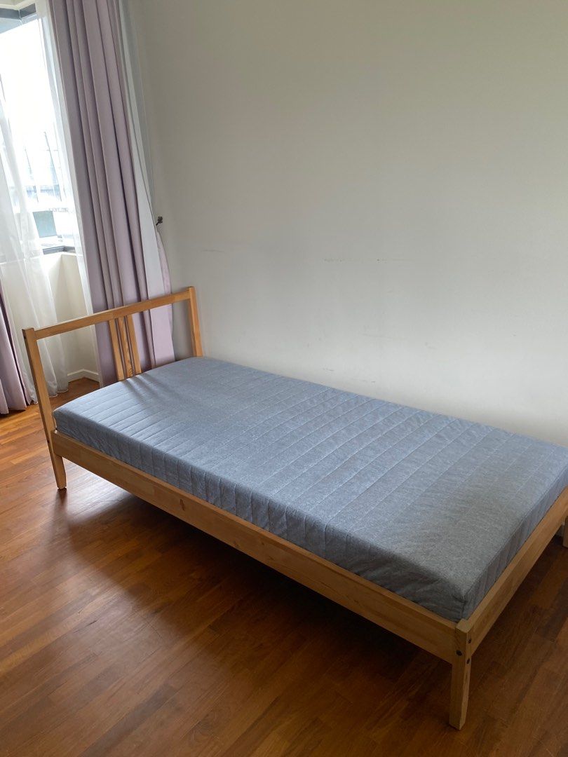IKEA Single Bed & Mattress, Furniture & Home Living, Furniture, Bed