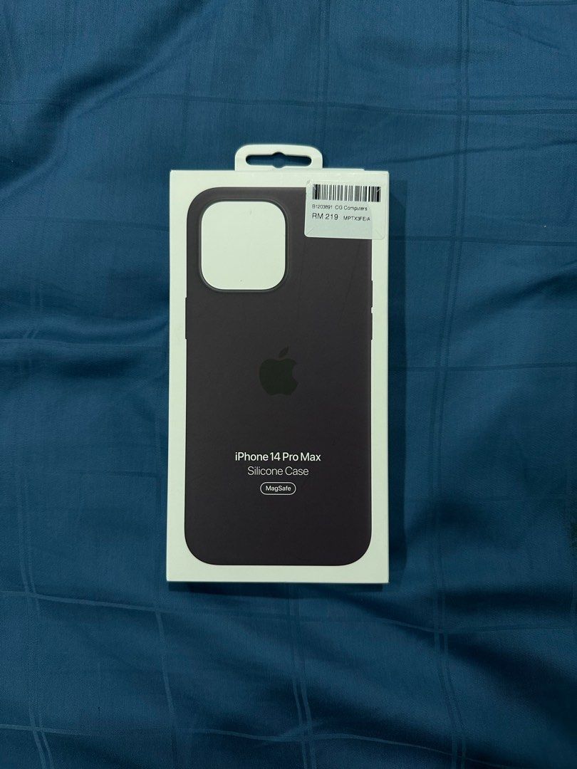 (New) iPhone 14 pro max Apple silicon case (Elderberry), Mobile Phones