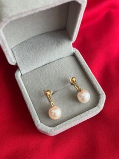 Japan Gold K18 Pearl Earrings