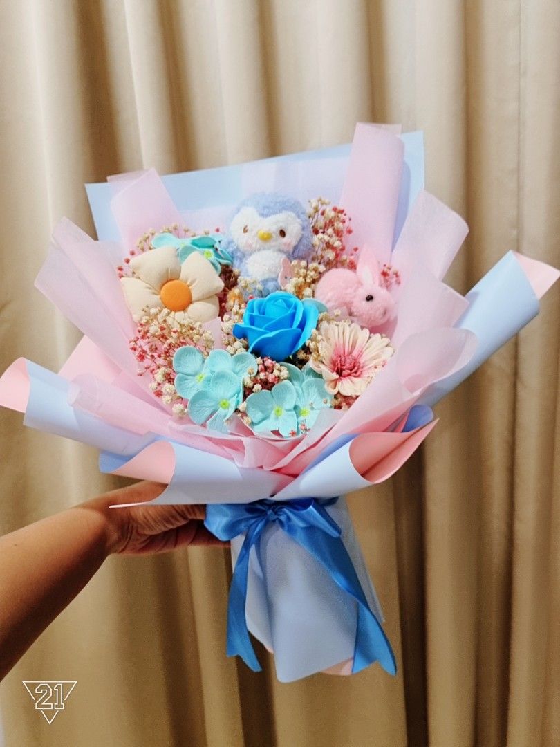 Japanese plush toy bouquet, Hobbies & Toys, Stationery & Craft, Flowers