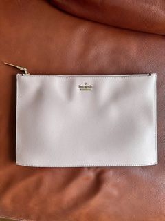 Authentic Kate Spade Cameron Lilia Street Pink Leather Zipper Clutch Bag