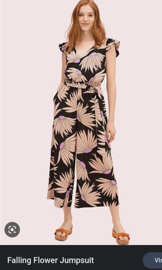 Kate Spade Falling Flower Jumpsuit Size 6 US Women s Fashion