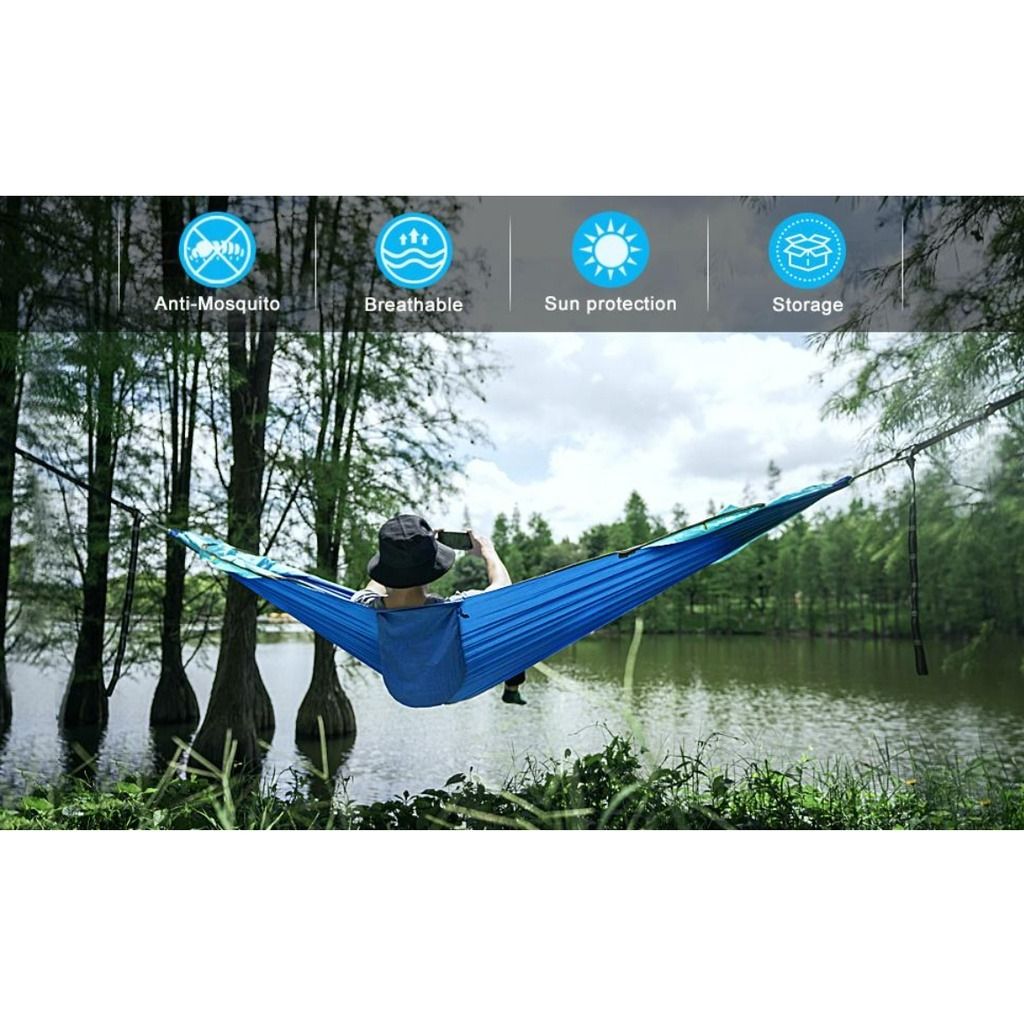 Hanging swing hammock with mosquito net cheap