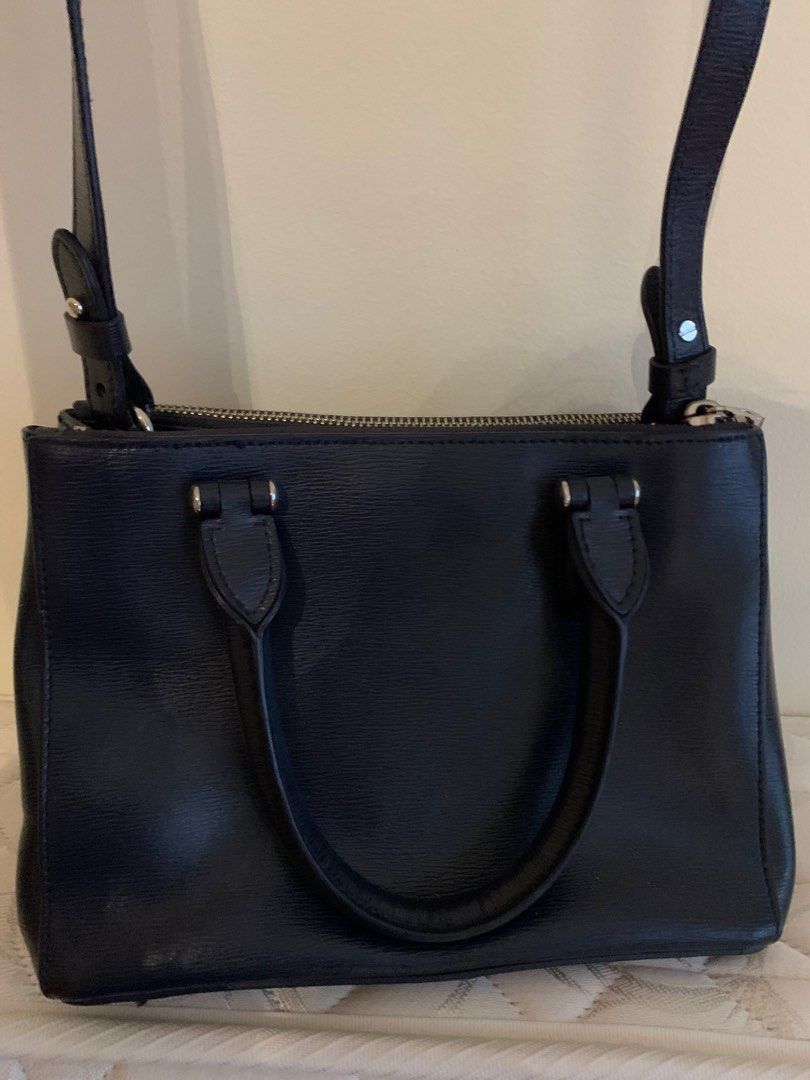Lauren by Ralph Lauren Newbury Mini Double zip bag navy blue