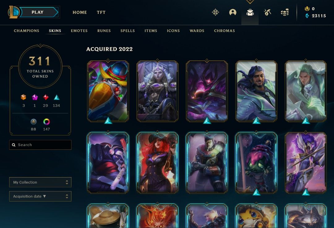 league of legends account sg