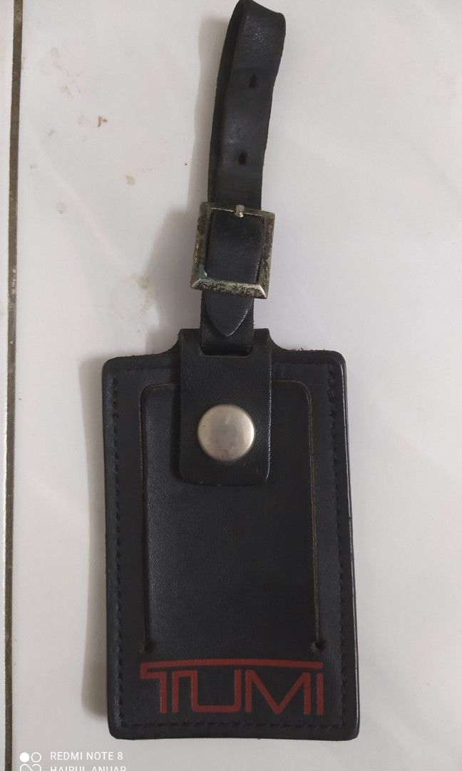Leather Tumi bag name tag Men s Fashion Bags Belt bags