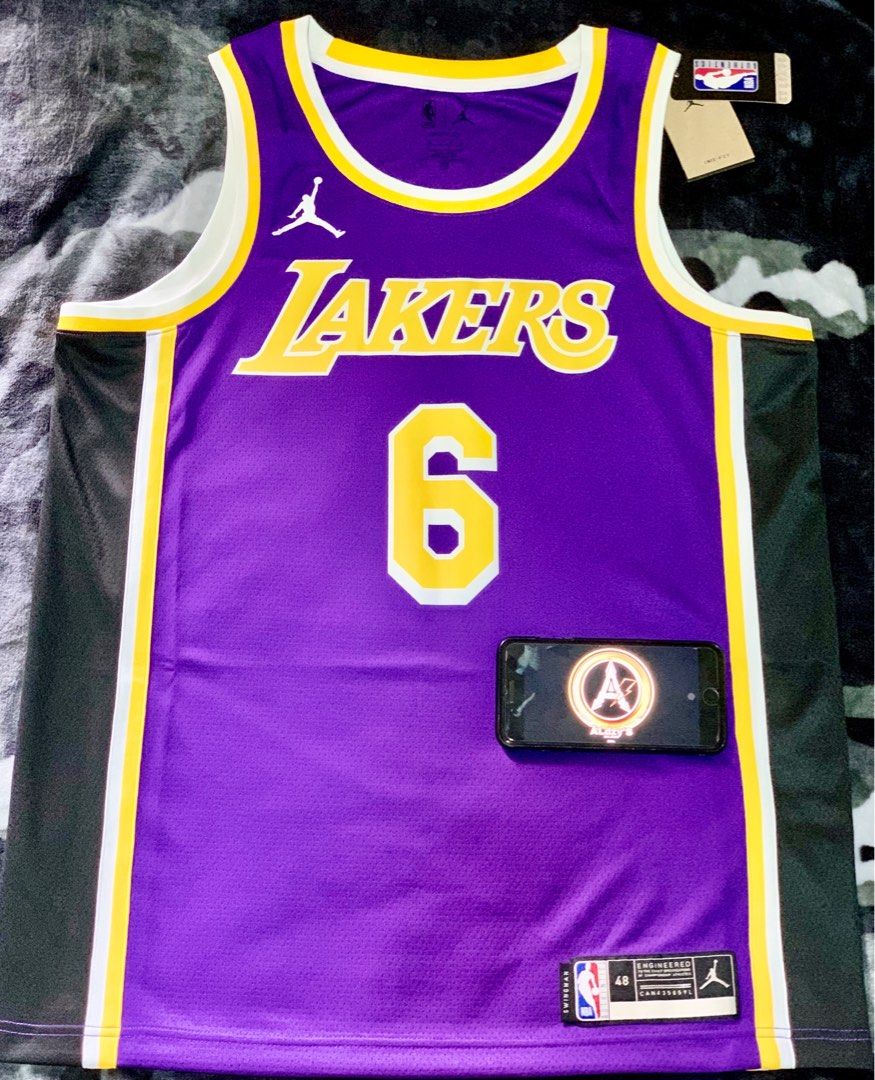 New Arrival: Jordan NBA Lakers 23-24 Statement Edition LeBron James  Swingman Jersey Price $149 Now available in store and…