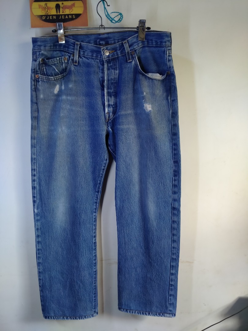 Levi's 501 tattered, Men's Fashion, Bottoms, Jeans on Carousell