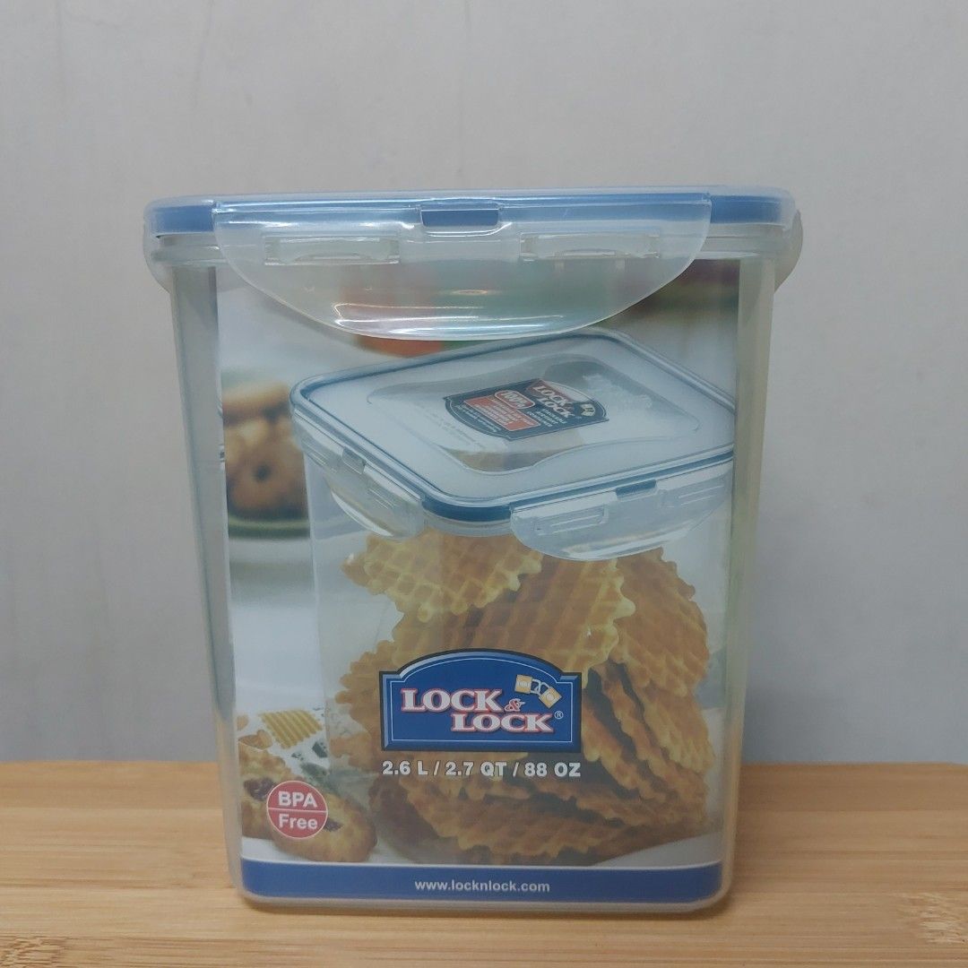 Lock & Lock Tall Square Food Container, Furniture & Home Living