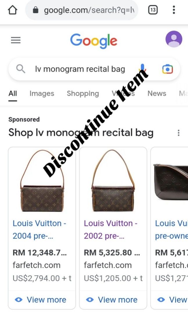 Louis Vuitton 2002 pre-owned Monogram Recital Shoulder Bag - Farfetch