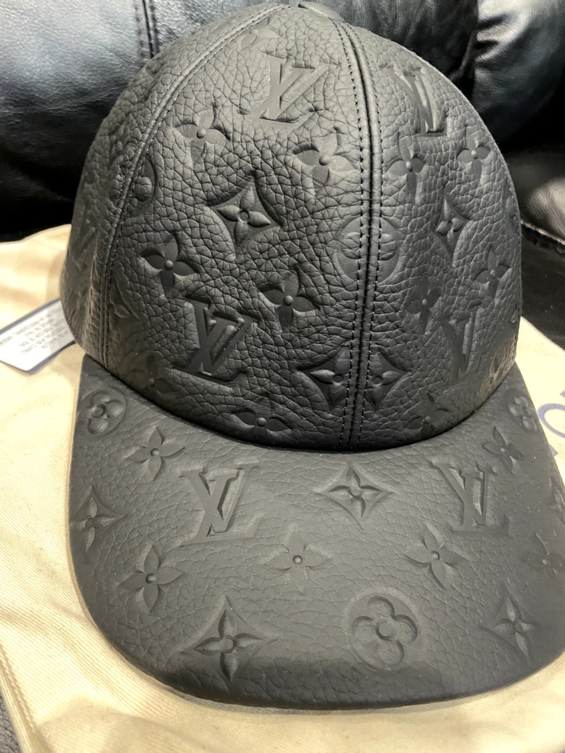 Louis Vuitton Virgil Embossed Monogram Leather Hat Black, Men's Fashion,  Watches & Accessories, Caps & Hats on Carousell