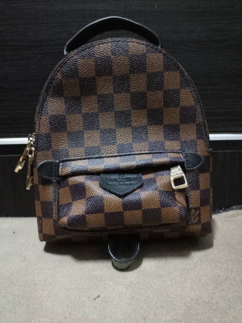 Brown LV Checker Mini Backpack