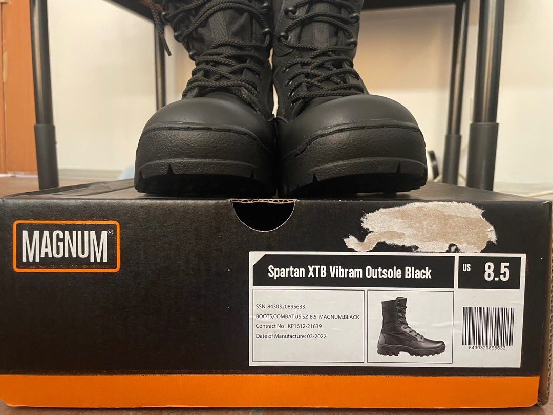 Magnum Boots (Spartan XTB Vibram Outsole Black), Men's Fashion ...