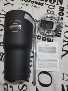 MINISO Classic Black Series-Steel Bottle 580ml