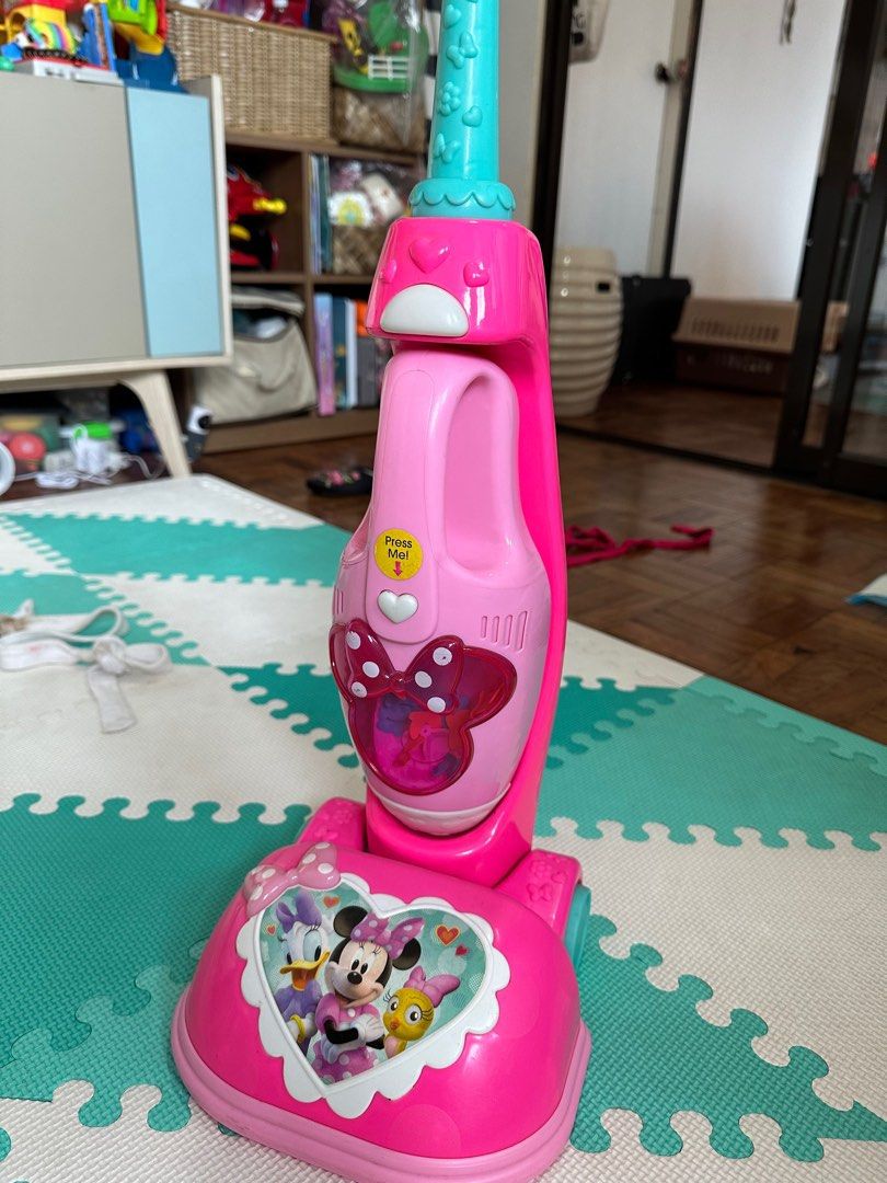 Minnie Mouse toy vacuum pre loved, Babies & Kids, Infant Playtime on