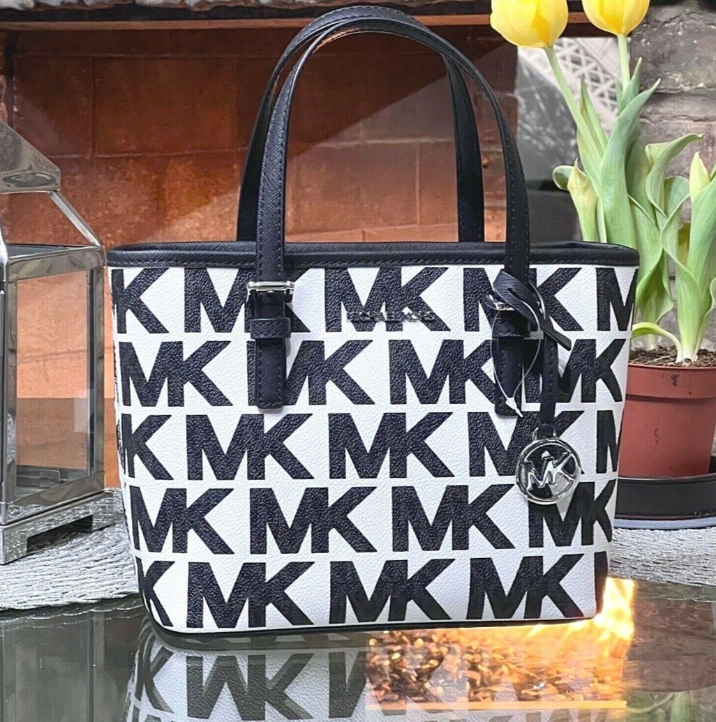 MK jetset extra small tote graphic logo, Luxury, Bags & Wallets on ...