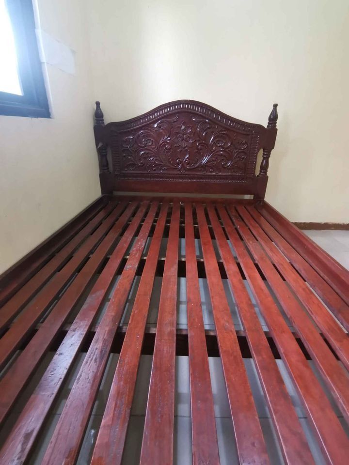 Narra Wood Bed Frame with Elegant Headboard Design (Very Sturdy