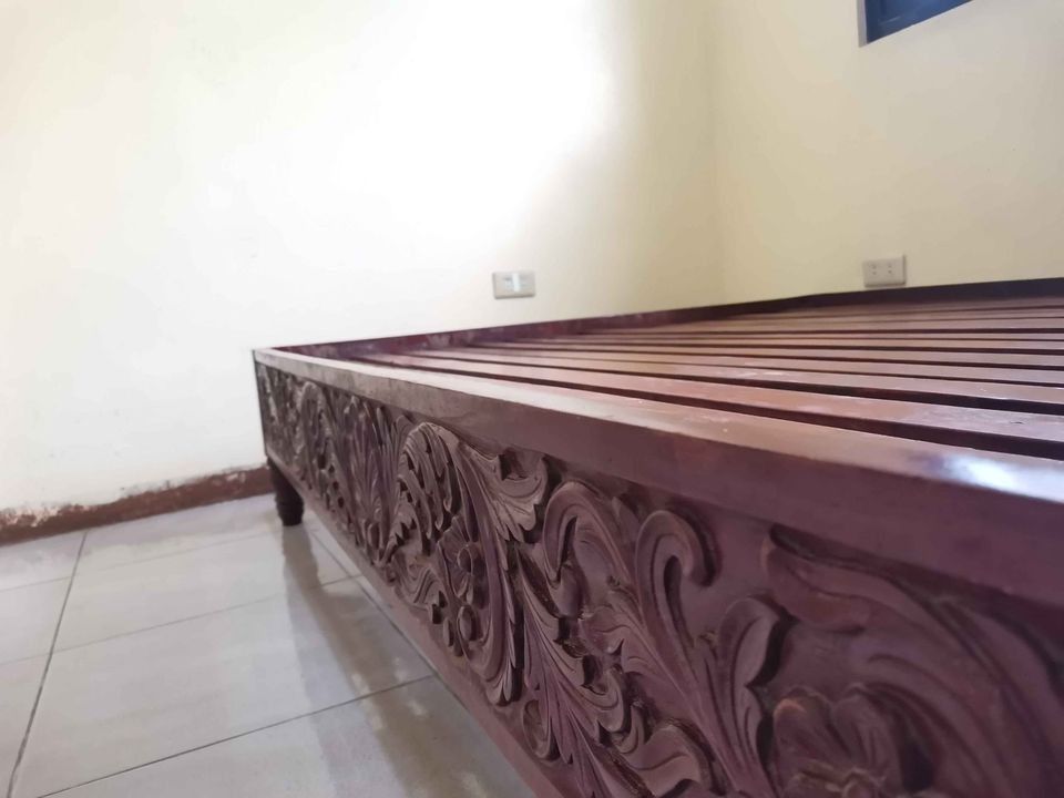 Narra Wood Bed Frame with Elegant Headboard Design (Very Sturdy