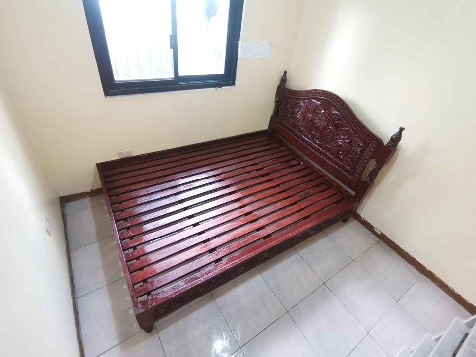 Narra Wood Bed Frame with Elegant Headboard Design (Very Sturdy
