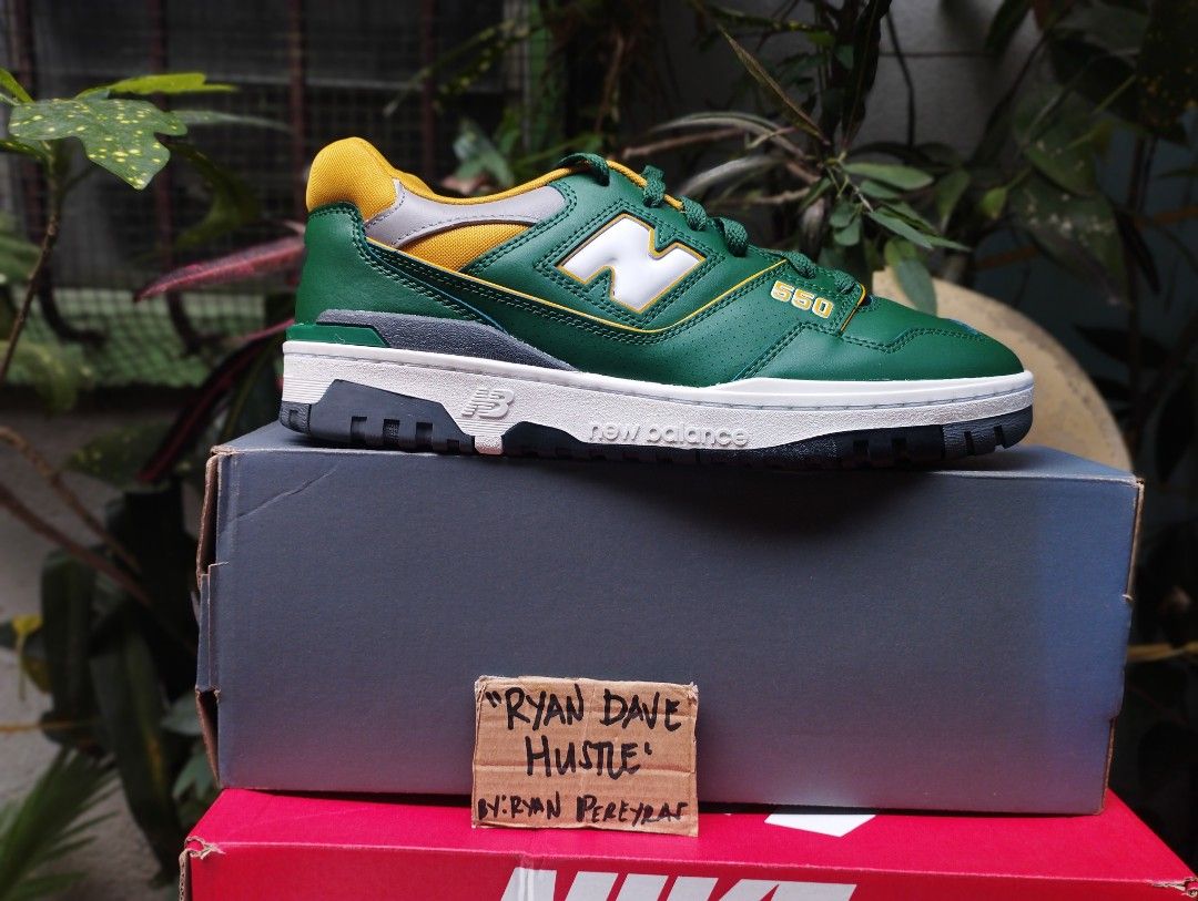 New Balance 550 Green Gold, Men's Fashion, Footwear, Sneakers on Carousell