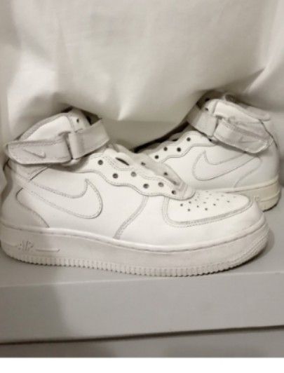 Nike af1 Air forces 1 white hi top Women s Fashion Shoes on