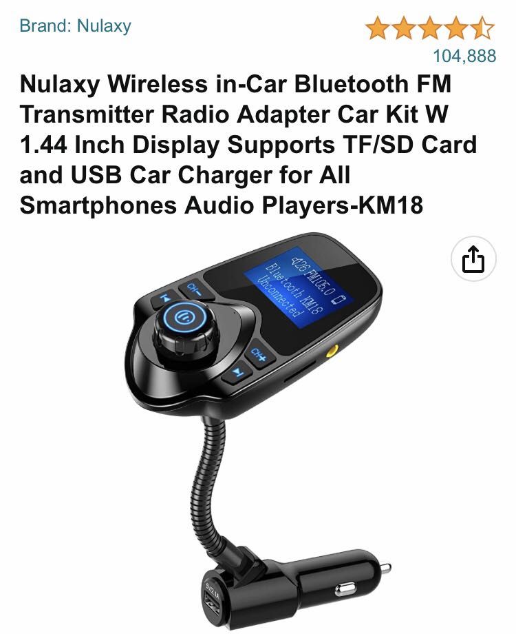 Nulaxy Bluetooth FM Transmitter, Everything Else on Carousell