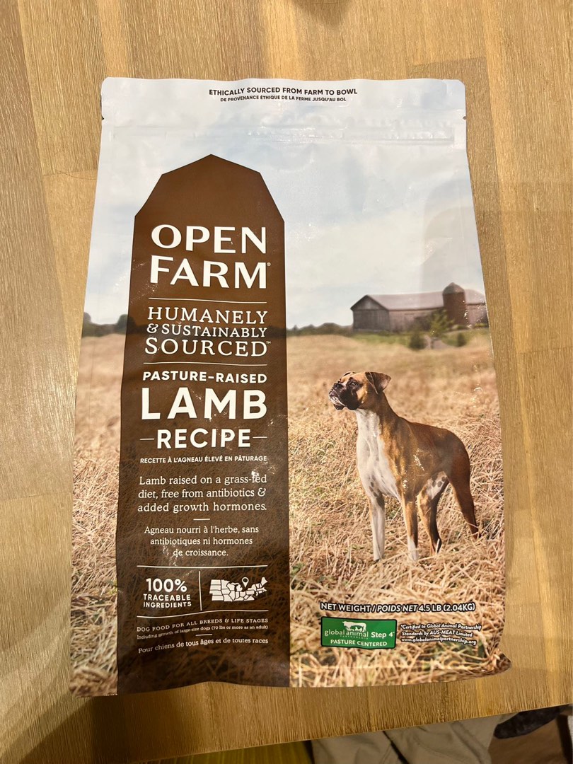 Open farm lamb top dog food