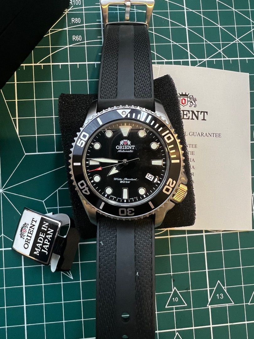 Orient triton store rubber strap