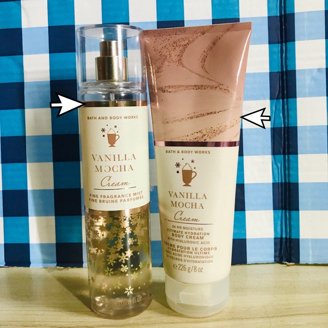 Original Bath & Body Works Vanilla Mocha Cream Set Mist & Body Cream