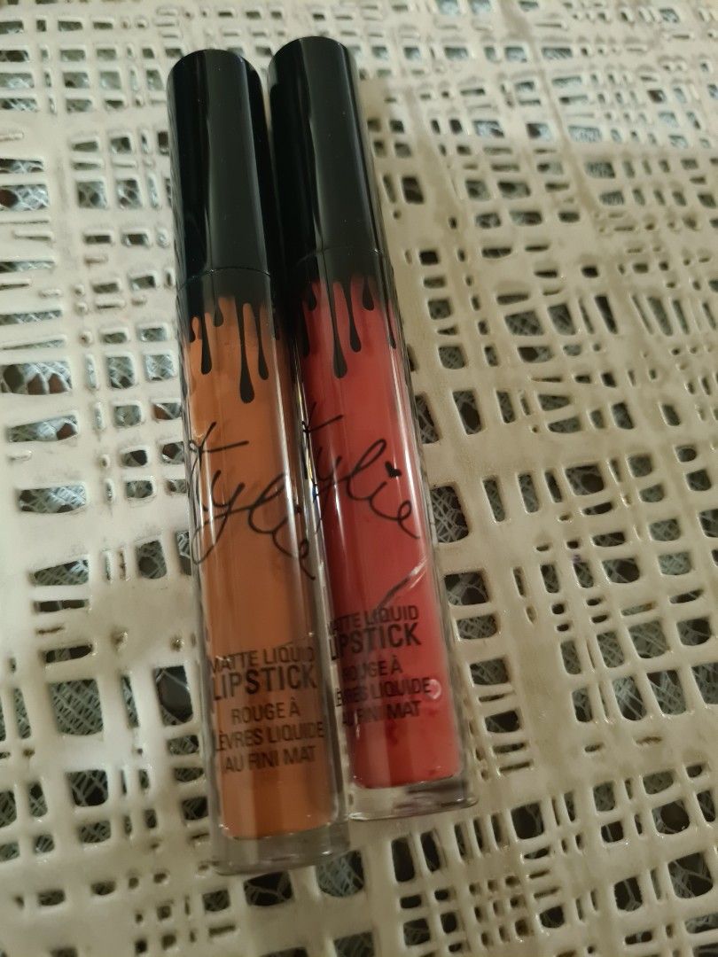 Original Kylie Liquid Lipstick (Category: Makeup) located in Manila. Submitted by ali_suson (Listing ID 1212918294, Image 1). Description: 500 each. 100% legit and bought from US. shades: 22 and pumpkin 80% full. rarely used..