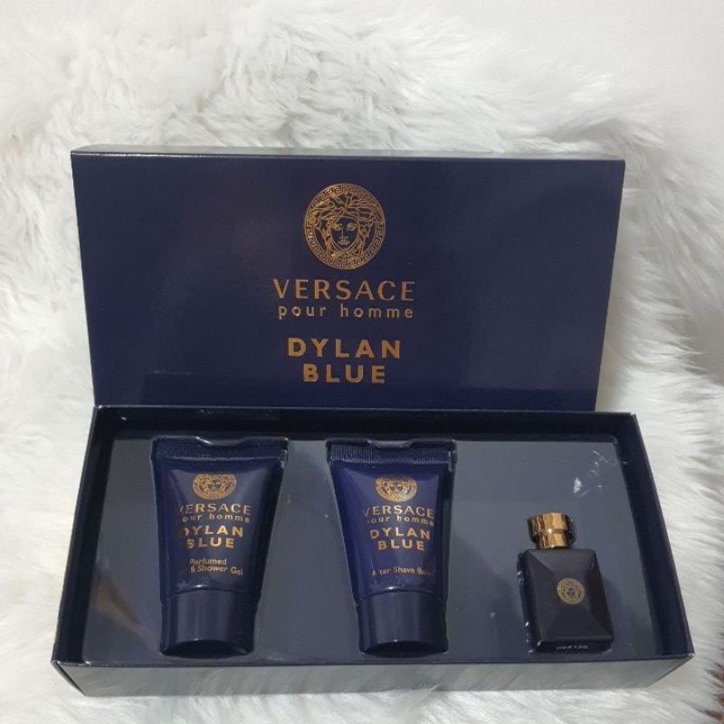 ORIGINAL Versace Dylan Blue Pour Homme 3-Piece Miniature Set for Men FROM  ITALY, Beauty & Personal Care, Fragrance & Deodorants on Carousell