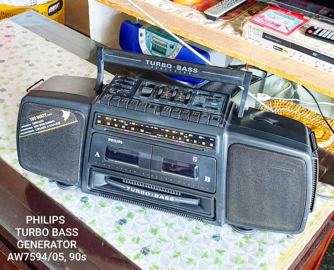 Philips radio cassette old school boombox, Audio, Soundbars, Speakers
