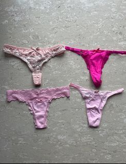 Pink Lace Thong Panty