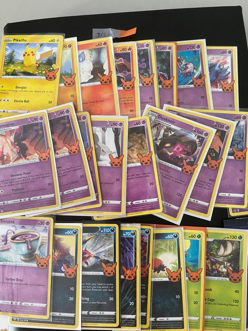 Pokemon cards trick or trade jirachi darkrai gengar fusion strike chilling reign evolving skies