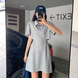 Polo領連衣裙