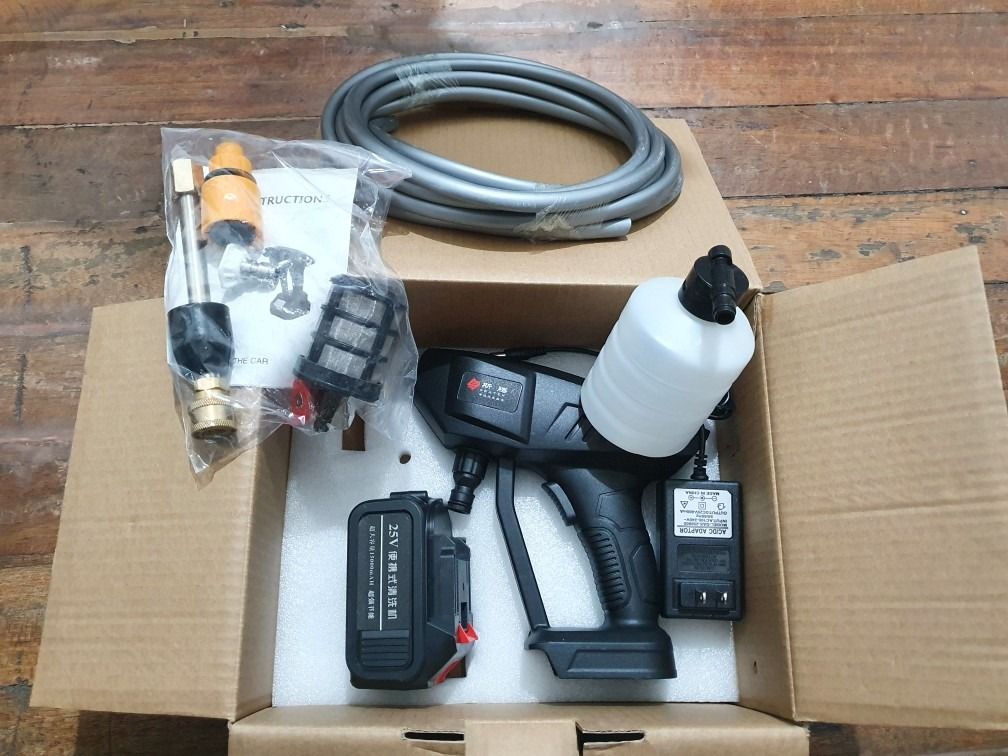 Portable High Pressure Washer Machine 25v 15a 30bar Cordless Washer