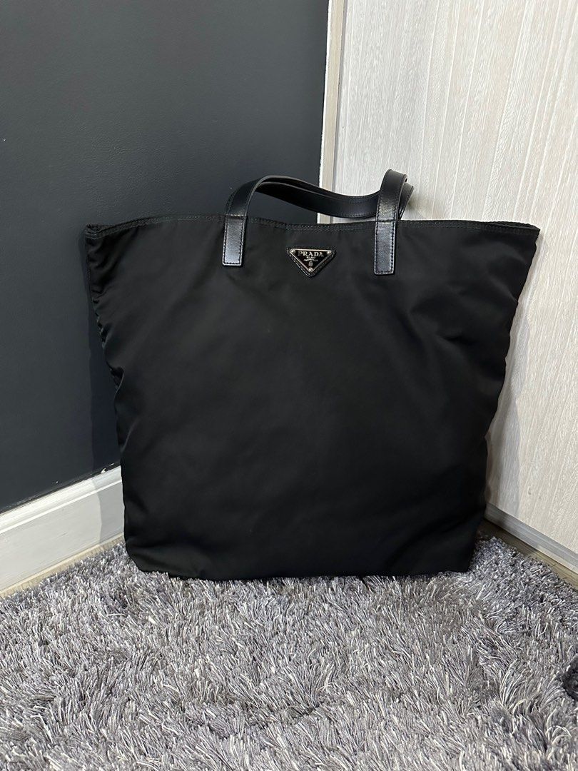 Prada nylon hotsell shopper bag