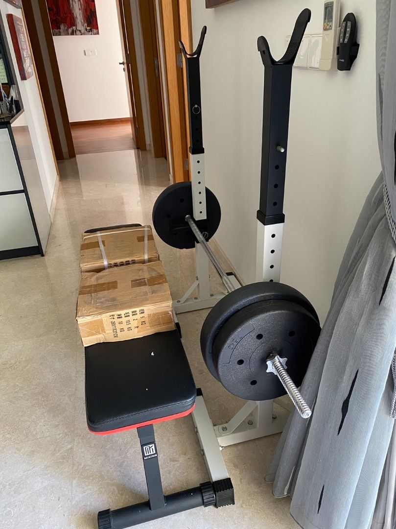 PVC Barbell 60KG Gym Set Bench and Rack are NOT included Sports
