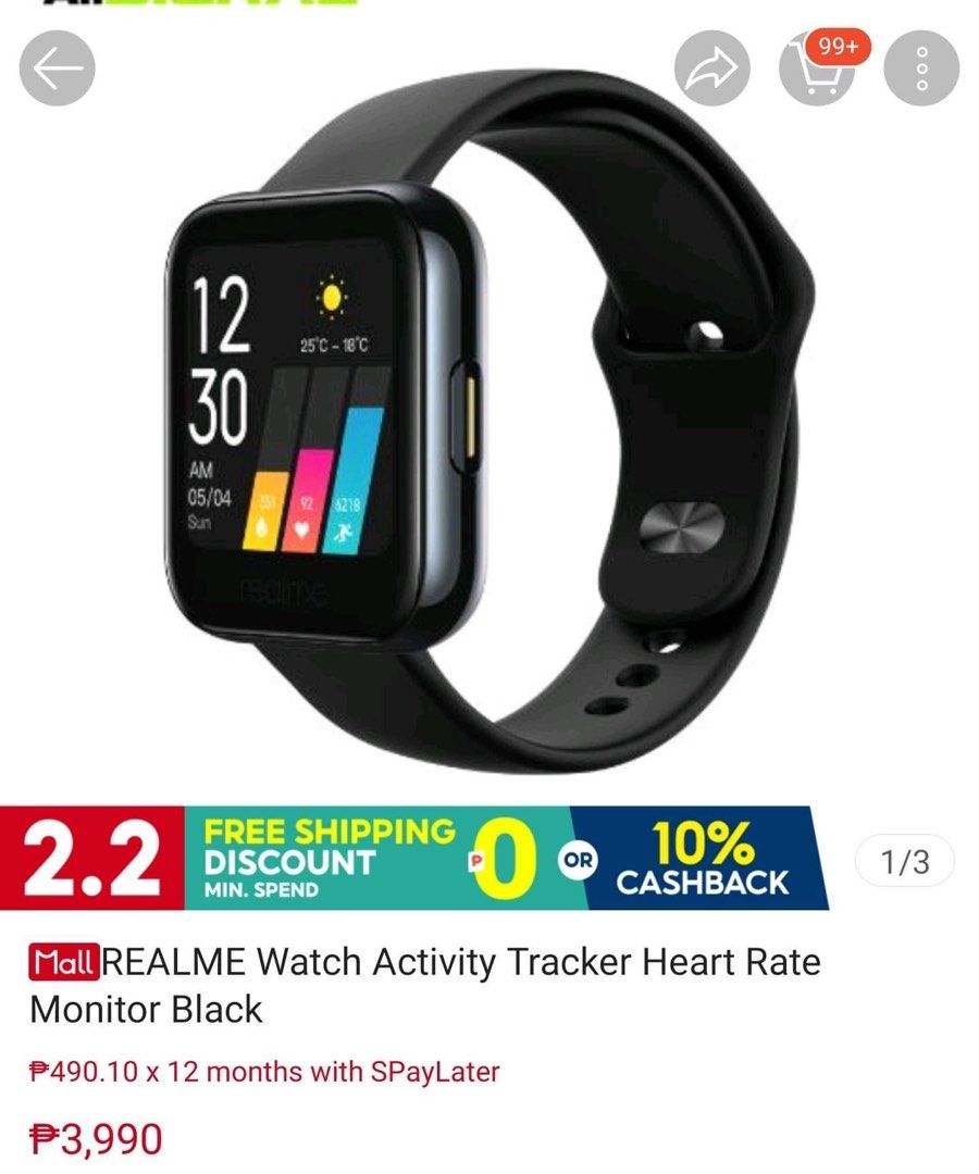 Realme smartwatch rma161 price clearance